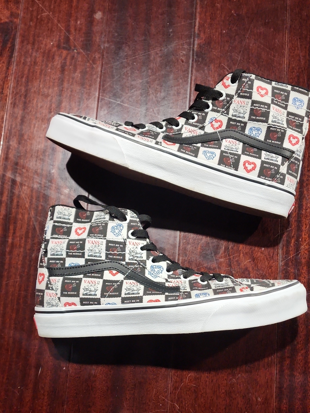 Vans Sk8-Hi High Top Sneakers Mens 10.5 Colorful “Meet Me In The Middle”